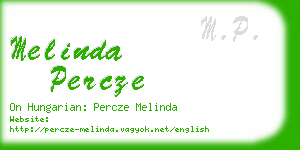 melinda percze business card